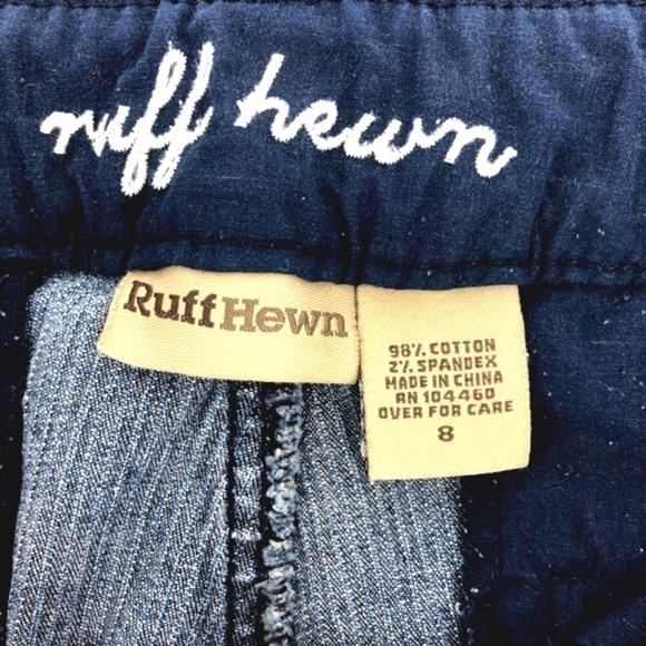 Ruff Hewn Women’s 8 Blue Denim Shorts Jeans with 4 Pockets RN# 104460 Cotton - Picture 4 of 7